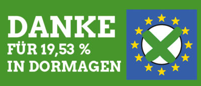 Sharepic mit dem Titel: Danke für 19,53 Prozent bei der Europawahl