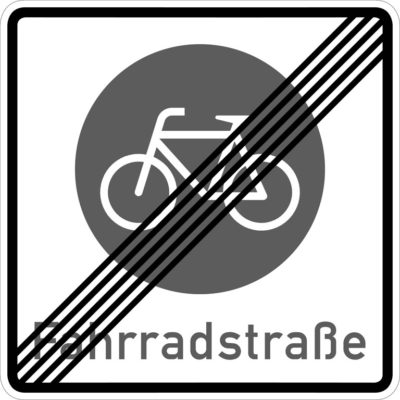 Zeichen 244.2 Ende einer Fahrradstraße