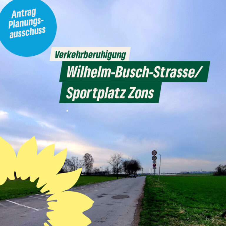 Verkehrsberuhigung Sportplatz Zons, Wilhelm-Busch-Strasse
