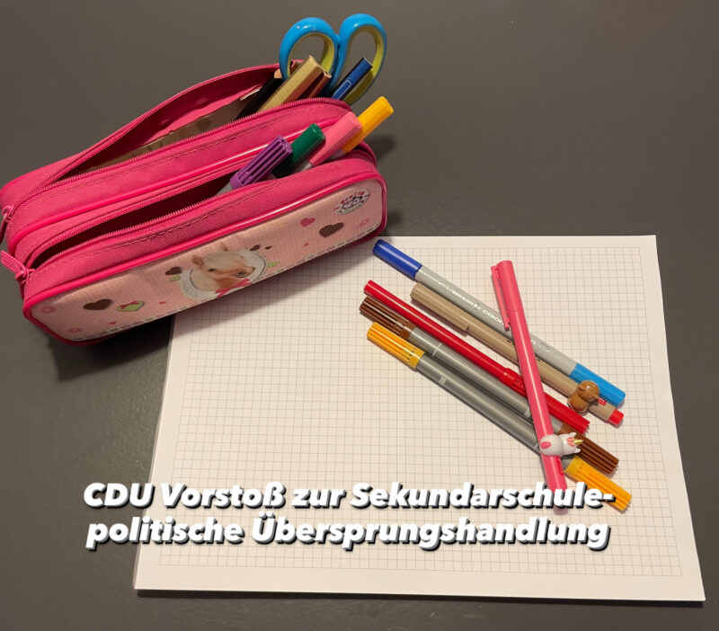 GRÜNE Dormagen kritisieren CDU-Vorstoß zur Umbenennung der Sekundarschule: Politische Übersprungshandlung