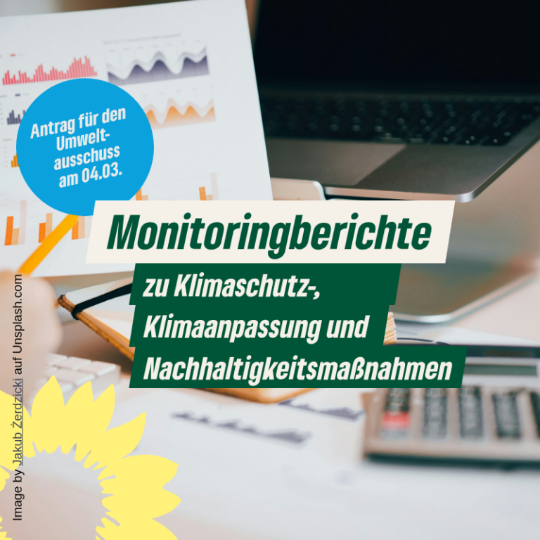 Monitoringberichte zu Klimaschutz-, Klimaanpassungs- und Nachhaltigkeitsmaßnahmen